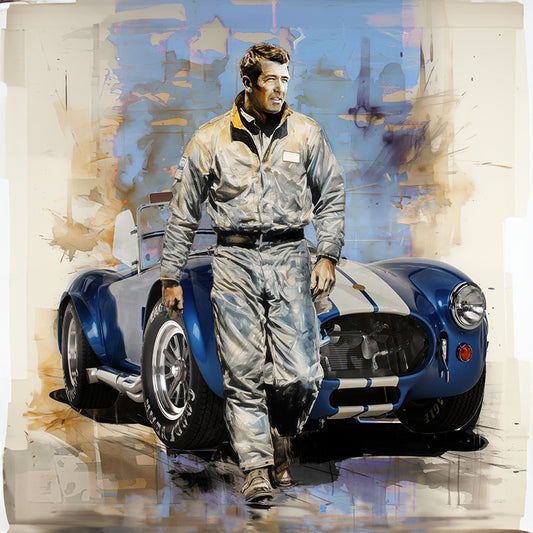 Carroll Shelby with the Shelby CSX2000 - 427 S/C Cobra Limited Edition Print